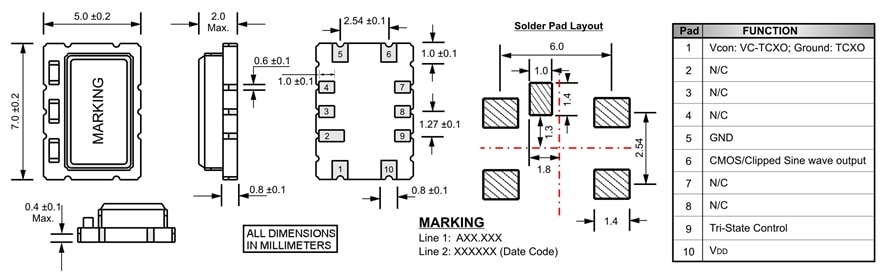 T4A5C Mechanical Dimensions