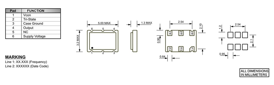 VCB2H Mechanical Dimensions